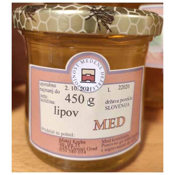 Lipov med 450g KREBS